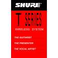 SHURE T SIERIES WIRELESS SYSTEM Owners Manual